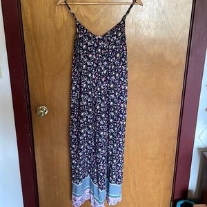 Floral patterned long romper